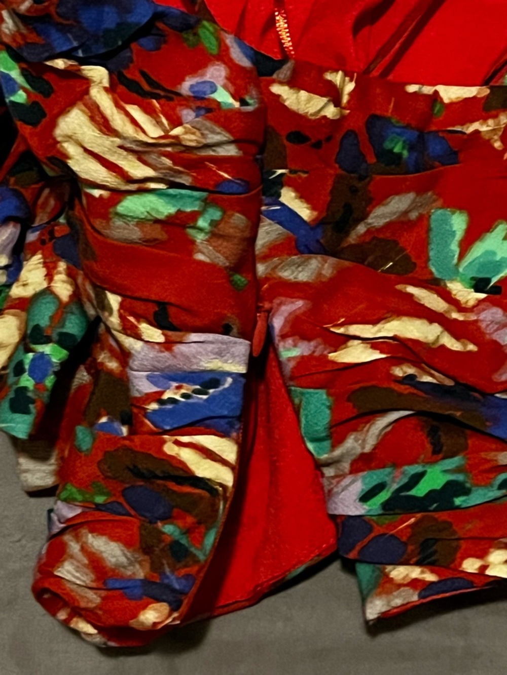 Zara Red Multicolor Floral Ruffle Cami - Picture 5 of 5